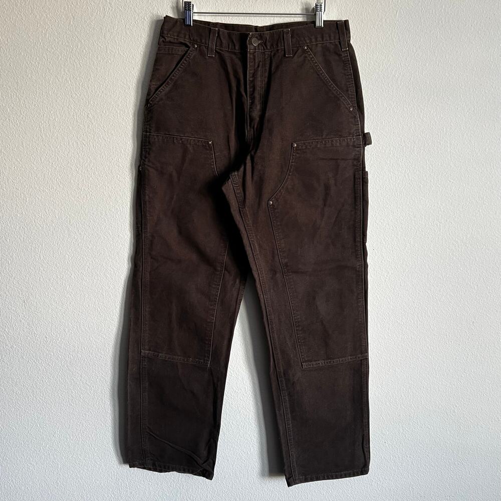 Carhartt B136 DKB brown double knee work wear carpenter pants